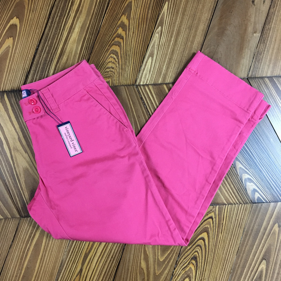 Vineyard Vines Pants - Vineyard Vines Pink Ankle Cropped Pants NWT